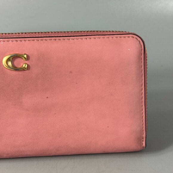 COACH Smooth Leather Slim Accordion Zip-Around Wallet, - Picture 3 of 15